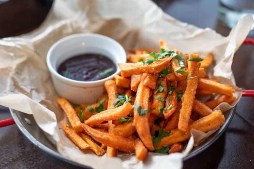 sweet potato fries with marshmallow